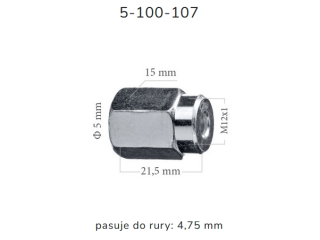 ZL107 - Końcówka przewodu hamulcowego M12x1x5 długość 21,5mm